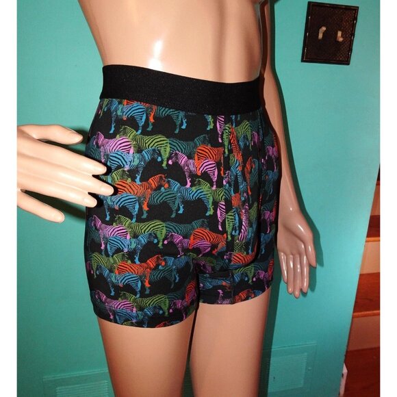 Vintage Zebra Pattern Boxer Briefs M crotch flap boxers men's underwear - Picture 2 of 10